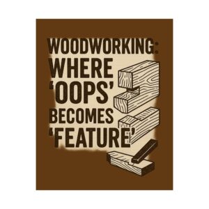 Woodworking Where Oops' Becomes a Feature, Matte Poster