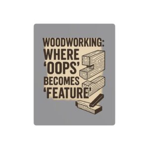 Oops becomes a feature - Woodworking Metal Art Sign